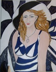 Blau-weisser-Frau